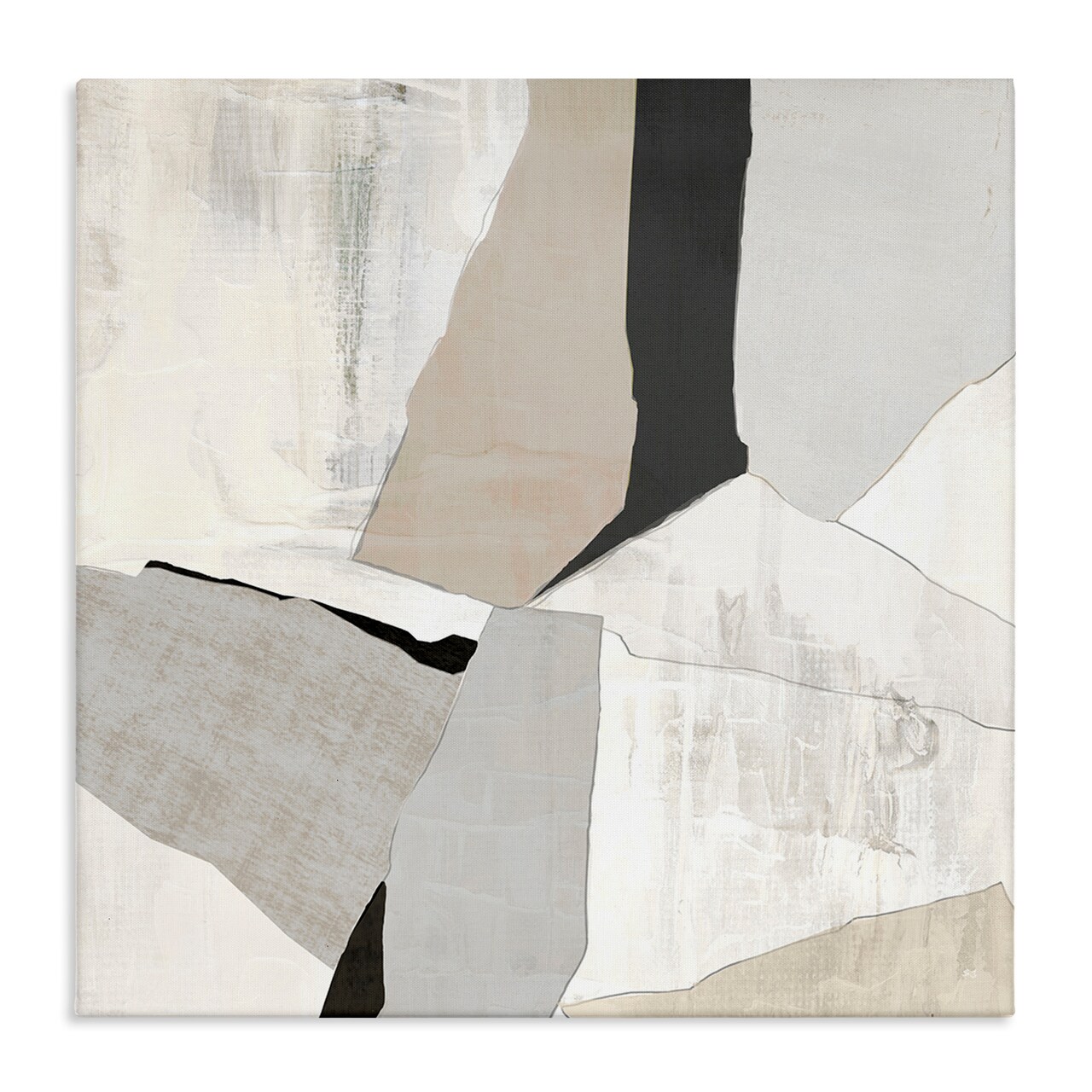 Stupell Industries Neutral Hued Abstract Shapes Canvas By Susan Jill
